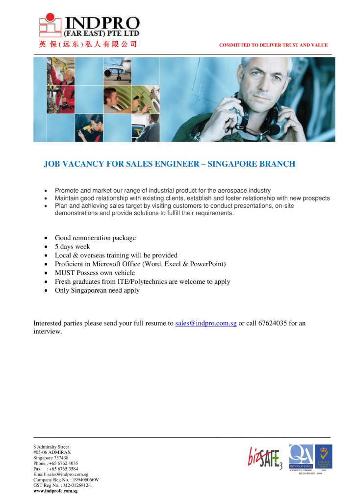 Sales Engineer Job Vacancy 2_SG-1